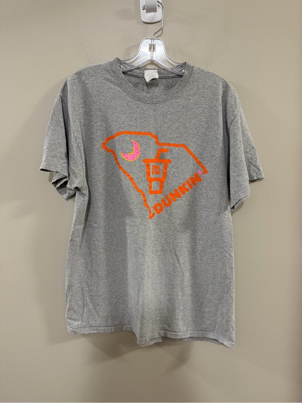 Unisex Port & Co. South Carolina State Dunkin' Donuts Graphic Tee.  Size L